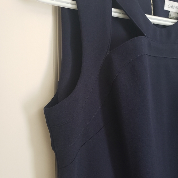 Calvin Klein Navy Blue Sheath Dress NWT SIZE 8 - Picture 6 of 16